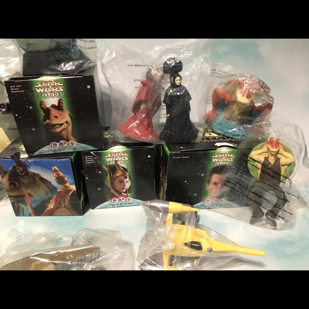 STAR WARS VTG 1999 KFC TOY COLLECTION OF 7 SEALED